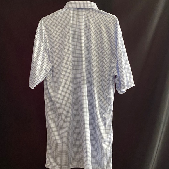 NWT COLLARS & CO MENS SIZE 2XLTALL Light Blue Grid POLO Shirt - Picture 10 of 12